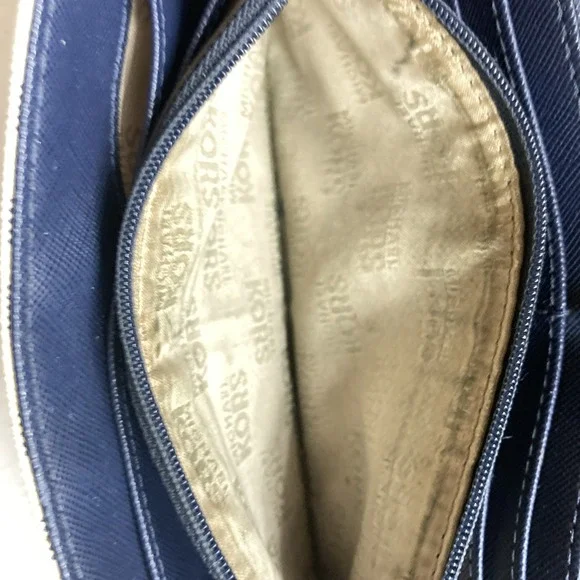 Michael Kors Harper MK‎ Signature Chain Tote Purse White/Blk With MK Wallet - Picture 6 of 16